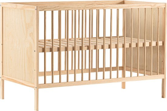 Cabino Baby Bed / Ledikant Lola 60x120 cm Verstelbare Bodem - Naturel