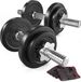 Hop-Sport Set haltères 20 kg – Fonte avec barre d'haltères et gants d'entraînement