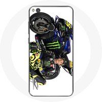 Maniacase Etui voor Huawei P8 Lite 2017 Valentino Rossi Snelheidsrijder witte achtergrond