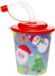 Duckiez 3D Beker Met Rietje En Deksel Kerstmis - 12 stuks