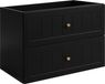 Icecat Meuble sous lavabo, design classique, noir, largeur 80 cm