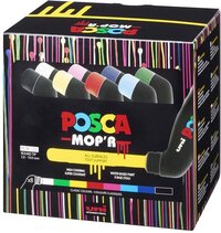 Posca Mop'R - Verfmarker XXL - 3-19mm - Set van 8 kleuren - Assorti