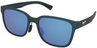 Maui Jim Paulele AF B660-03 Zonnebril Groen Blauw Spiegelend Polariserend Kunststof Mannen Volwassenen