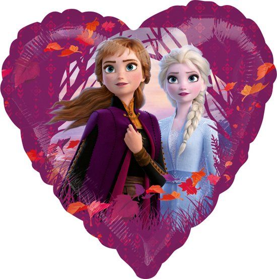 Amscan Disney Frozen Elsa & Anna Foil Balloon - Heart - 43cm