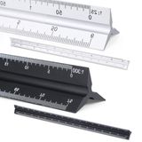 Merkloos Schaalliniaal 30 cm - Driekantige liniaal set