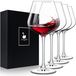 Lot de 4 verres à vin en cristal rouge avec emballage cadeau