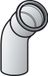 Geberit Mapress Coude 45° zink met mof/spie 28 mm