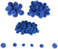 Colorations Mini Pompons Blauw, 100st.