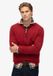Superdry Essentials Sweatshirt à demi-fermeture éclair en coton pour homme Carmin chiné XXL
