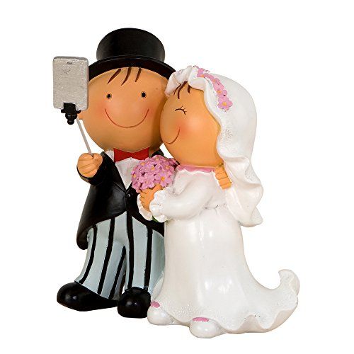 Mopec Cake Topper - Bride and Groom Figurine - White - 19.2cm