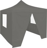 vidaXL Vouwtent pop-up met 4 zijwanden 3x3 m antraciet