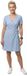 ONLY Addiction-caro Jurk Korte Mouwen V-hals Effen Katoenmix Linnenmix Cashmere Blue Vrouw