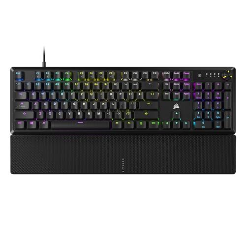 CORSAIR K70 CORE RGB Mechanisch Bedraad Gamingtoetsenbord met Palmsteun – Vooraf Gesmeerde MLX Red Lineaire Switches, SOCD, ABS Double-Shot Keycaps, Geluiddempend, QWERTY NA – Zwart