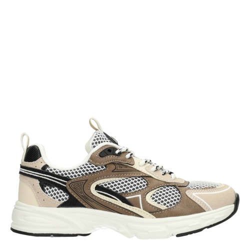 Poelman leren sneakers bruin/beige