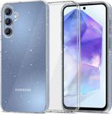 Techsuit Hoesje geschikt voor Samsung Galaxy A55 - Sparkle Skin Glitter Silicone Back Cover - Transparant