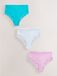 Next - Dames - Set van 3 hoog opgesneden slips van mesh met hoge taille - Blauw