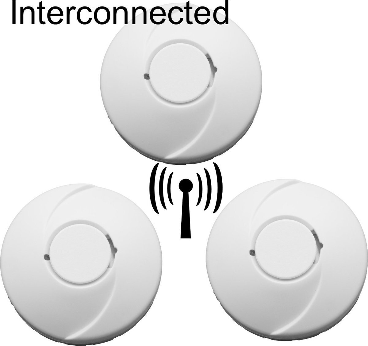 Fito Benelux 3-Pack Fito draadloos Koppelbare rookmelders (10 jaar Batterij)