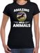 Bellatio Decorations Amazing Wild Animals T-shirt paard - zwart - dames - cadeau shirt paard / paarden liefhebber M