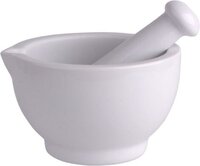 Svenska Living Vijzel met stamper - wit - keramiek - D8 cm