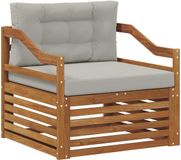 vidaXL Buitensofa Naturel en lichtgrijs