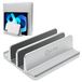 ULBRE Verticale laptopstandaard [2021 versie] verticale 4-in-1 standaard voor MacBook Surface Dell, Samsung, HP, Chromebook tot 43,5 cm - zilver