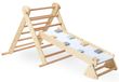 Mur d'escalade aire de jeux en bois - Échelle - Barre d'équilibre - Triangle - 3 niveaux