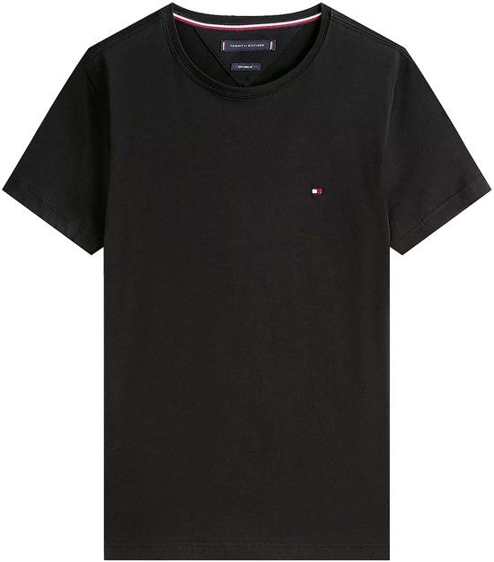 Tommy Hilfiger Core Stretch Slim T-shirt Ronde Hals Zwart (M)