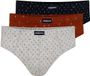 Henderson Classic - Slips - Set van 3 - Bleu foncé, Rouge et Gris clair - Taille M