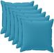 vidaXL - Coussin - 6 - pièces - BOIS - Bleu clair - 50 - x - 50 - cm - Polyester