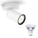 Philips LED Philips Pongee Opbouwspot (Wit) - Warmwit Licht - Wandspot of Plafondspot met 1 Lichtpunt - GU10 - SceneSwitch - Eenvoudig Dimbaar met Je Klassieke Schakelaar