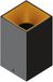 Ledvion Spot LED en saillie carré 80x80mm noir/or GU10 Dimmable IP20