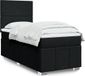 Maison Exclusive - Sommier à lattes de lit avec matelas noir 100x200 cm tissu
