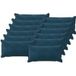 Vidaxl Coussin décoratif 12 pièces Bois Bleu 40 x 80 cm Velours