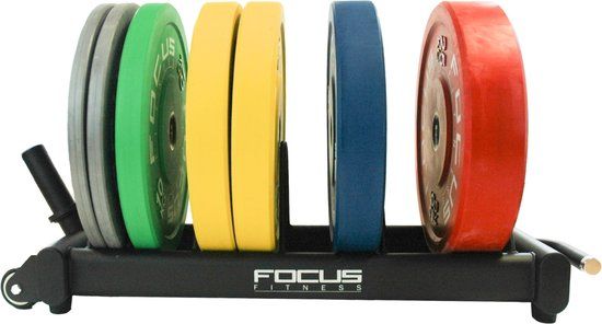 Focus Fitness Bumper Plate Rack - Zwart