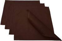 Lemos Home Placemat 4 stuks ca. 46 x 36 cm van katoen (donkerbruin)