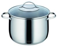 Casserole Kochtopf de 20 cm, 4,2 litres, en acier inoxydable, avec couvercle en verre