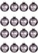 Krebs Kerstballen - 16x stuks - gris violet - verre - 7 cm - brillant - décoration de Noël - luxe