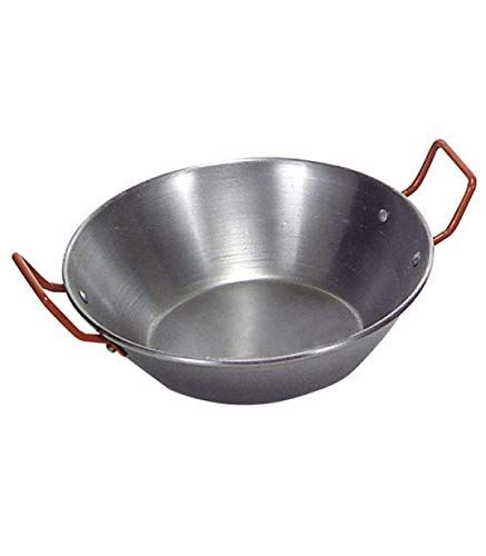La Ideal Gepolijste stalen diepe pan met twee handgrepen, 32 cm, zilver