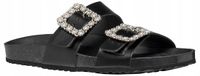 Merkloos Geox Dames sandalen zwart leer, maat 41