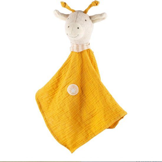 Sigikid Knuffeldoekje Giraffe Beige/Geel Katoen