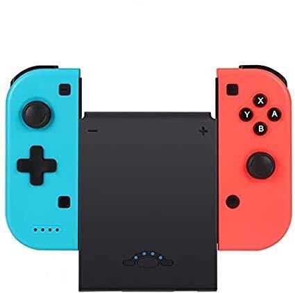 Jevogh Switch Joy Con Controller oplader JV15 multifunctionele 6000 mAh-powerbank voor N-Switch Joy Con Controller/mobiele telefoon met oplaadkabel, zwart