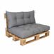 Merkloos Relaxdays Palletkussenset - 2-delig - Grijs
