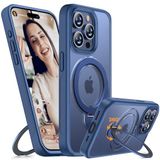 Miracase Hoesje voor iPhone 15 Pro Max: 360° draaibare magnetische standaard met MagSafe, schokbestendige bescherming van militaire kwaliteit, matte beschermhoes