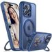 Miracase Hoesje voor iPhone 15 Pro Max: 360° draaibare magnetische standaard met MagSafe, schokbestendige bescherming van militaire kwaliteit, matte beschermhoes