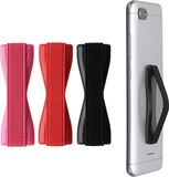 kwmobile Vingerhouder voor Smartphone - Set van 3 - Zwart/Rood/Donkerrood