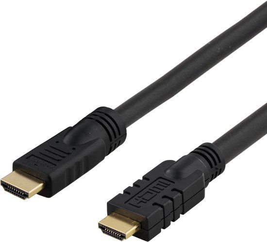 Deltaco HDMI-1200 High Speed HDMI-kabel met Ethernet - 20m - Zwart