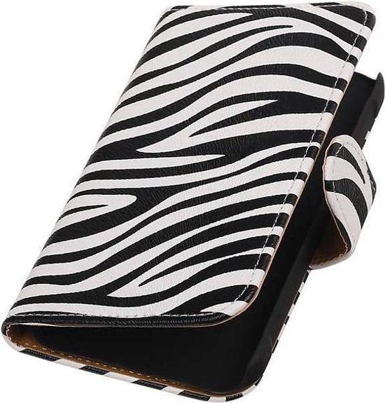 Zebra Bookstyle Wallet Case for Samsung Galaxy Xcover 2 - White