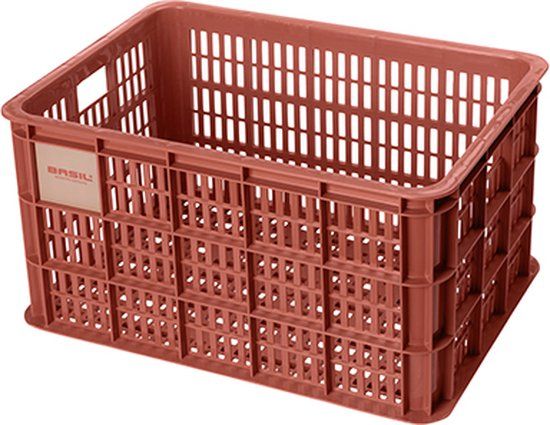Basil Fietskrat L - 40 Liter - Rood - Gerecycled Materiaal - MIK-Systeem