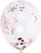 Excellent Houseware Ballons avec confettis or rose, 8 pièces.