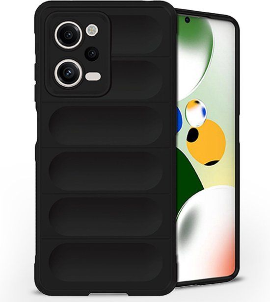 iMoshion EasyGrip Backcover - Siliconen Hoesje voor Xiaomi Redmi Note 12 Pro - Zwart